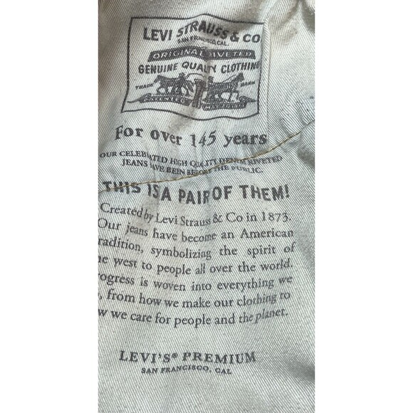 Levis 502 Big E Classic Tapered Below Waist Denim Jeans Mens 31x30 Blue Retro - Picture 12 of 12